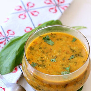 Dal Tadaka Palak / แกงถั่วลูกไก่/ปวยเล้ง/เครื่องเทศ/พริกแกงอินเดีย